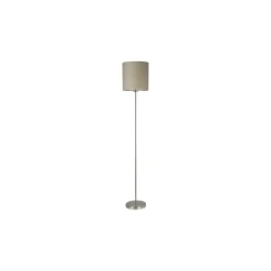 Eglo Golvlampa Pasteri Stål Satin Nickel Taupe | IP20 - Passande för 1x E27