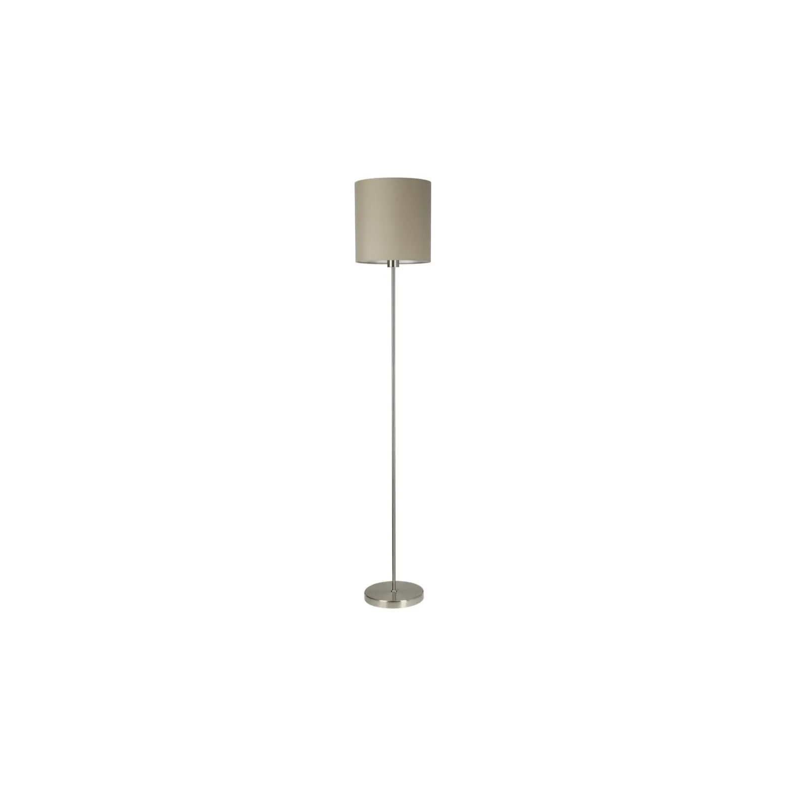 Eglo Golvlampa Pasteri Stål Satin Nickel Taupe | IP20 - Passande för 1x E27