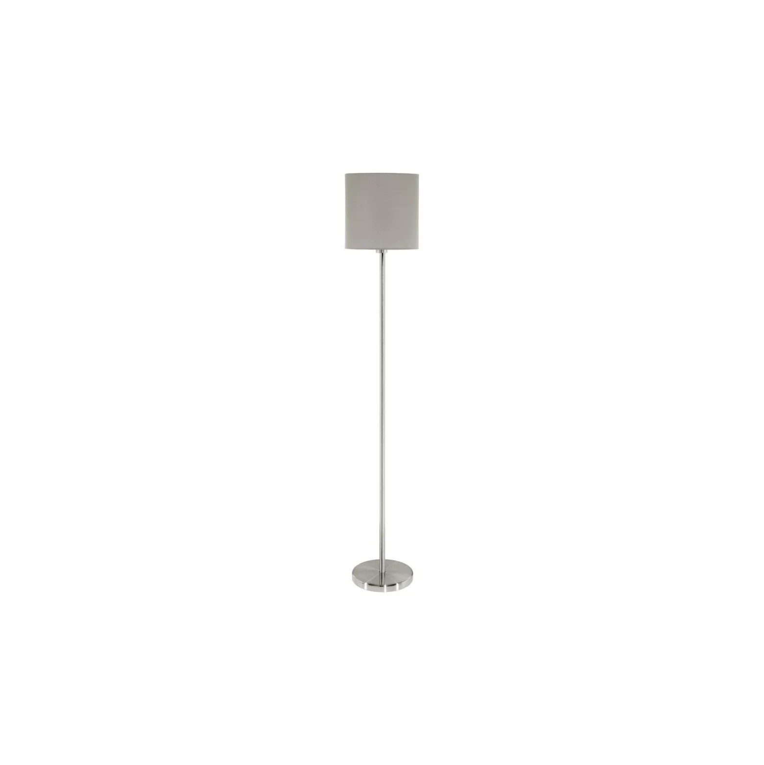 Eglo Golvlampa Pasteri Stål Satin Nickel Taupe | IP20 - Passande för 1x E27