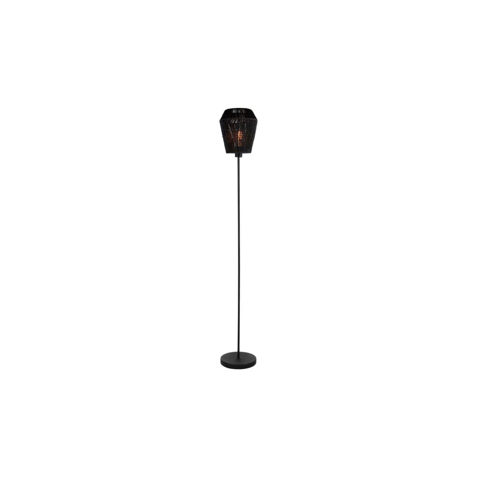 Eglo Golvlampa Persley Stål Svart Papper | IP20 - Passande för 1x E27