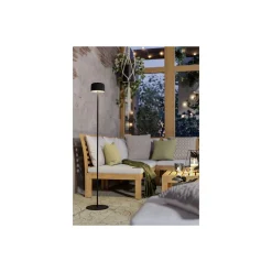 Eglo Golvlampa Roccanova-L Solar Stål Svart 2W 270lm - 830 Varm Vit | IP44 - Touchdimmerbar - USB-C