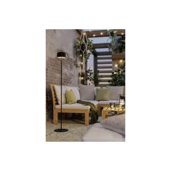 Eglo Golvlampa Roccanova-L Solar Stål Svart 2W 270lm - 830 Varm Vit | IP44 - Touchdimmerbar - USB-C