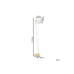 Eglo Golvlampa Rondo 4 Stål Mässing | Passande för E27