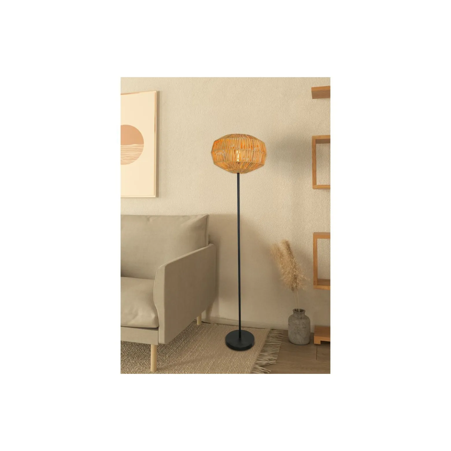 Eglo Golvlampa Sheldon Stål Svart | IP20 - Passande för 1x E27