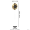 Eglo Golvlampa Tocina Stål Svart 11W 1300lm - 830 Varm Vit