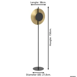 Eglo Golvlampa Tocina Stål Svart 11W 1300lm - 830 Varm Vit