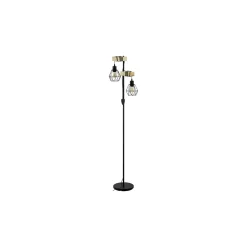 Eglo Golvlampa Townshend 5 Stål Trä Svart | IP20 - Passande för 2x E27