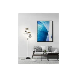 Eglo Golvlampa Townshend 5 Stål Trä Svart | IP20 - Passande för 2x E27