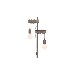 Eglo Golvlampa Townshend 4 Stål Brun Svart | IP20 - Passande för 2x E27
