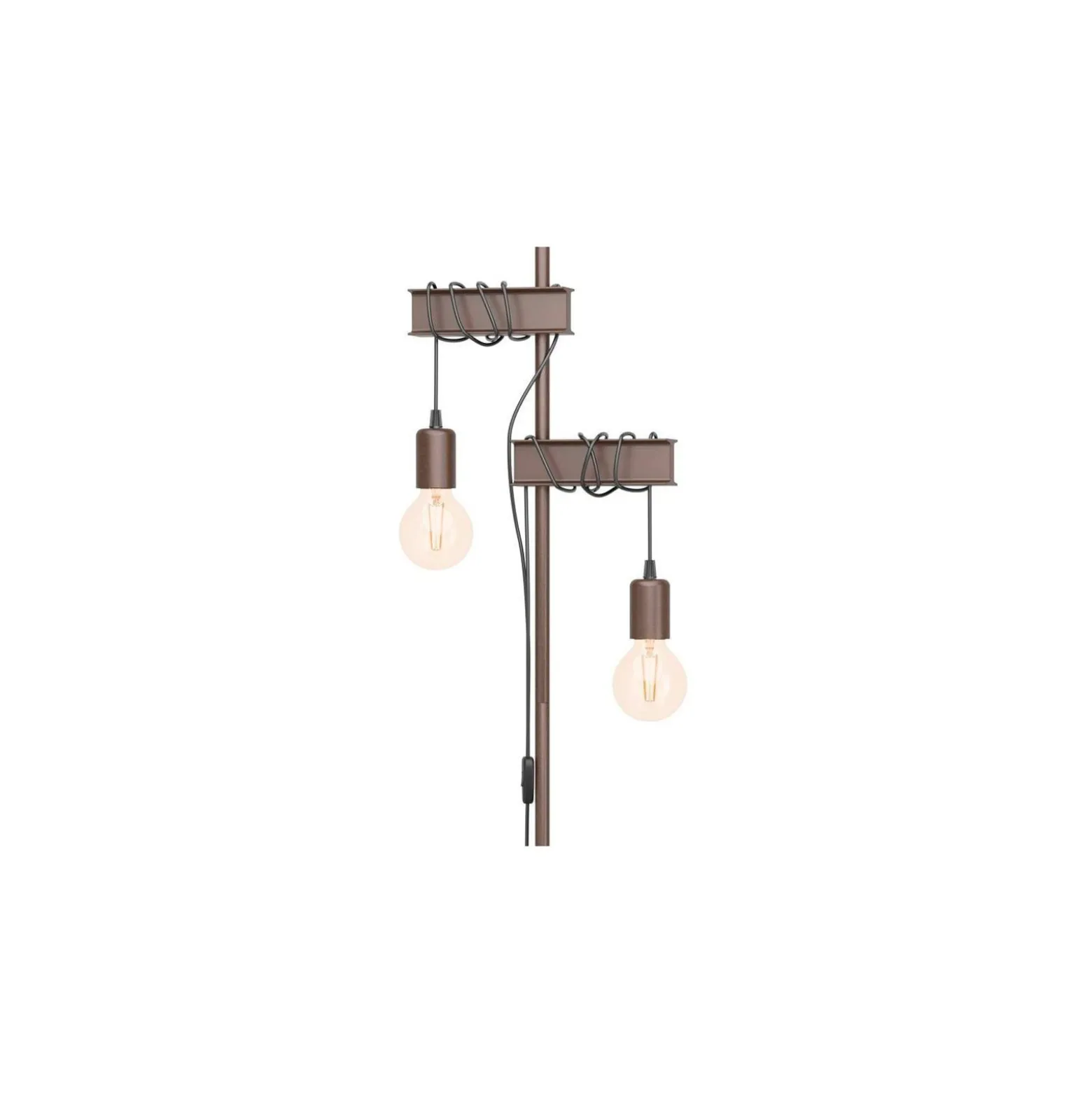 Eglo Golvlampa Townshend 4 Stål Brun Svart | IP20 - Passande för 2x E27