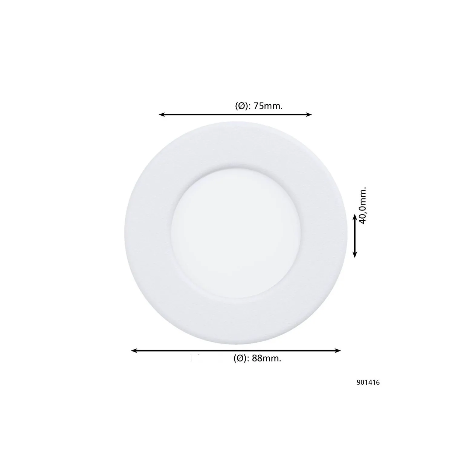 Eglo Infälld Spot Badrumsbelysning Fueva 6 Plast Vit 3.7W 450lm - 827-840-865 CCT