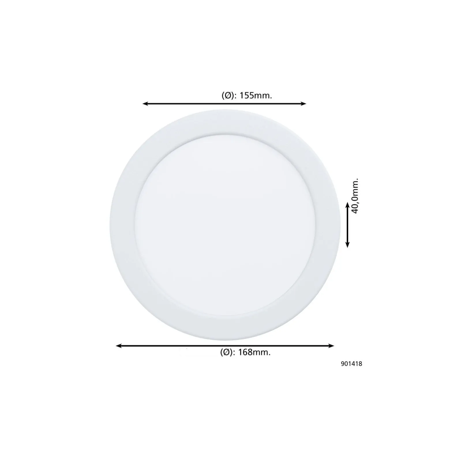 Eglo Infälld Spot Badrumsbelysning Fueva 6 Plast Vit 10.5W 1200lm - 827-840-865 CCT