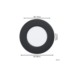 Eglo Infälld Spot Badrumsbelysning Fueva 6 Plast Svart 3.7W 450lm - 827-840-865 CCT