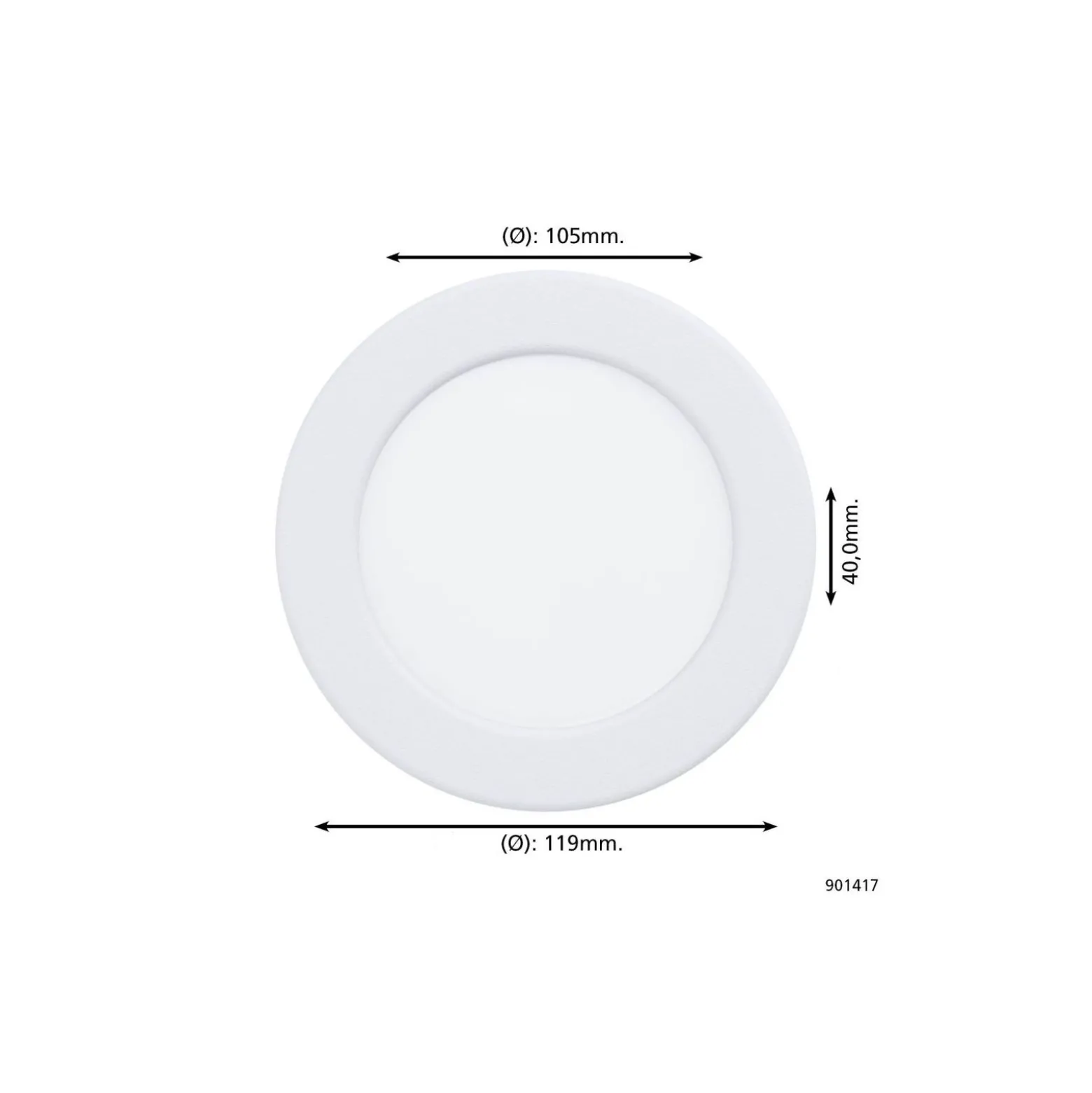 Eglo Infälld Spot Badrumsbelysning Fueva 6 Plast Vit 6.3W 720lm - 827-840-865 CCT