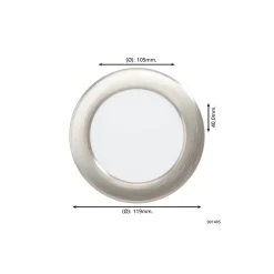 Eglo Infälld Spot Fueva 6 Plast Satin Nickel 6.3W 720lm - 827-840-865 CCT