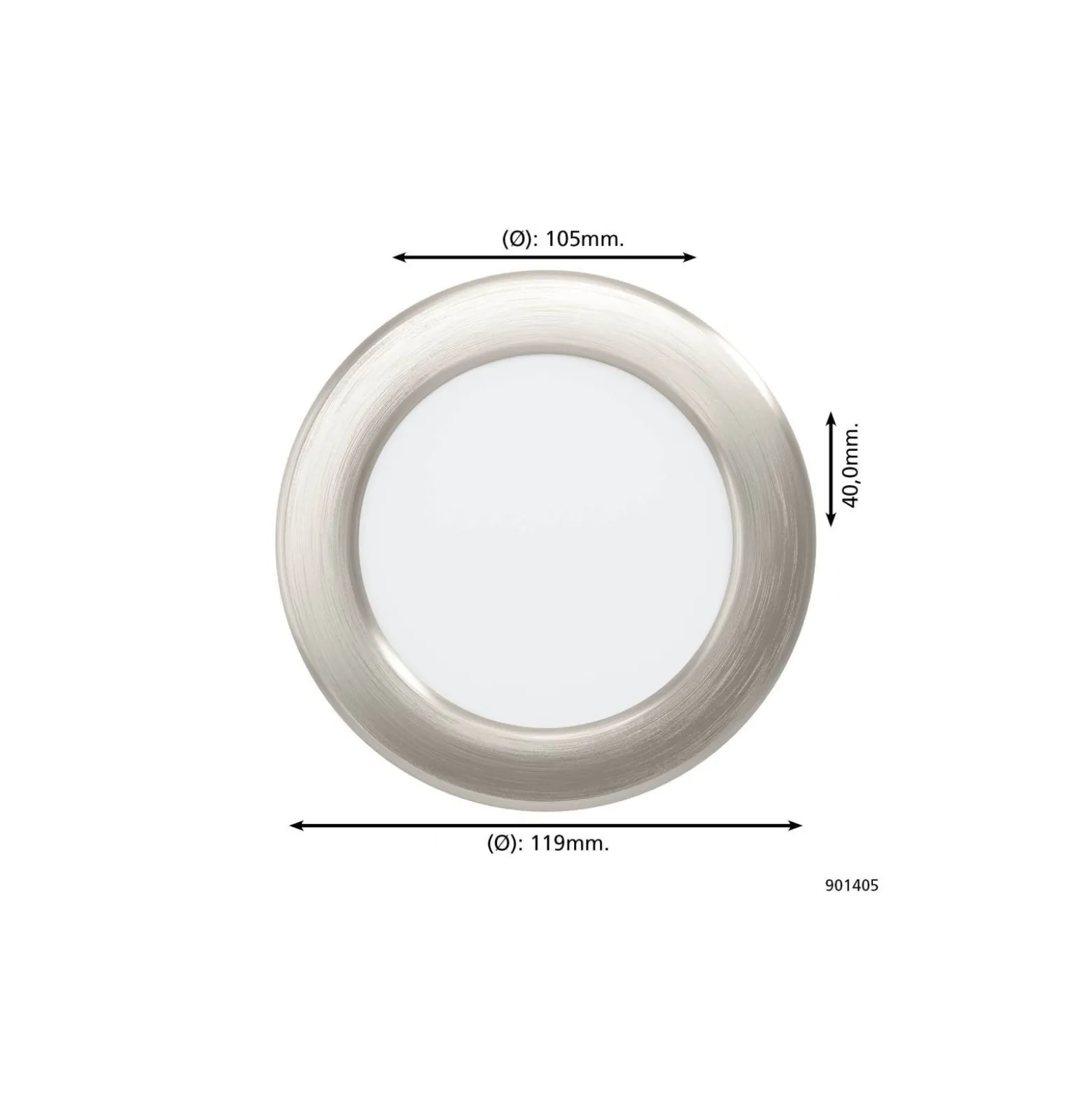 Eglo Infälld Spot Fueva 6 Plast Satin Nickel 6.3W 720lm - 827-840-865 CCT