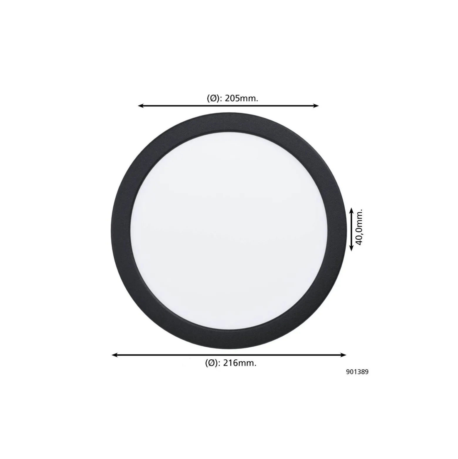 Eglo Infälld Spot Fueva 6 Plast Svart 18.5W 2100lm - 827-840-865 CCT