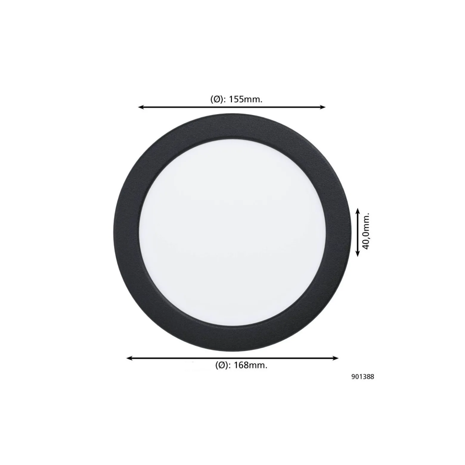 Eglo Infälld Spot Fueva 6 Plast Svart 10.5W 1200lm - 827-840-865 CCT