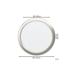 Eglo Infälld Spot Fueva 6 Plast Satin Nickel 18.5W 2100lm - 827-840-865 CCT