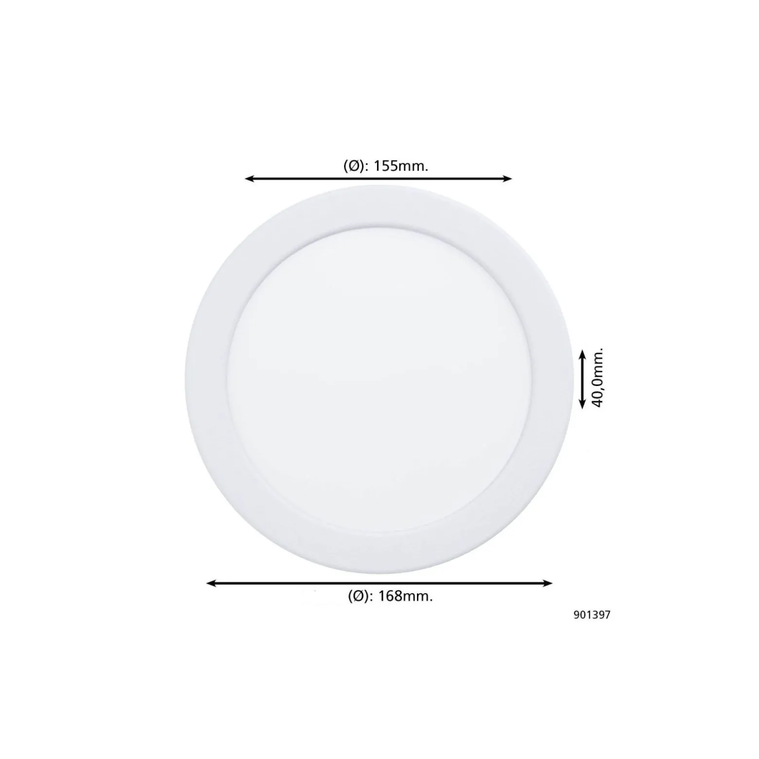 Eglo Infälld Spot Fueva 6 Plast Vit 10.5W 1200lm - 827-840-865 CCT