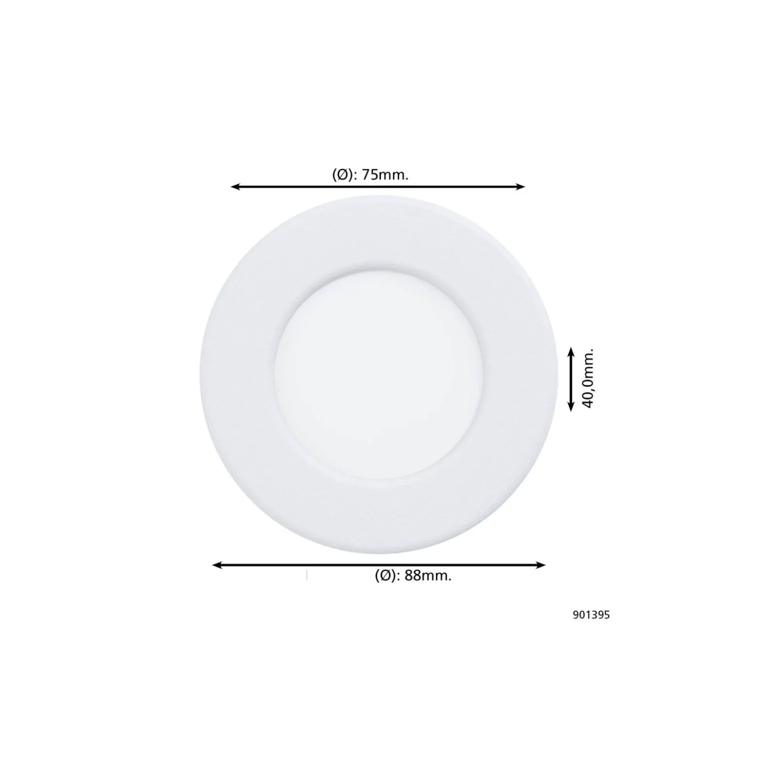 Eglo Infälld Spot Fueva 6 Plast Vit 3.7W 450lm - 827-840-865 CCT