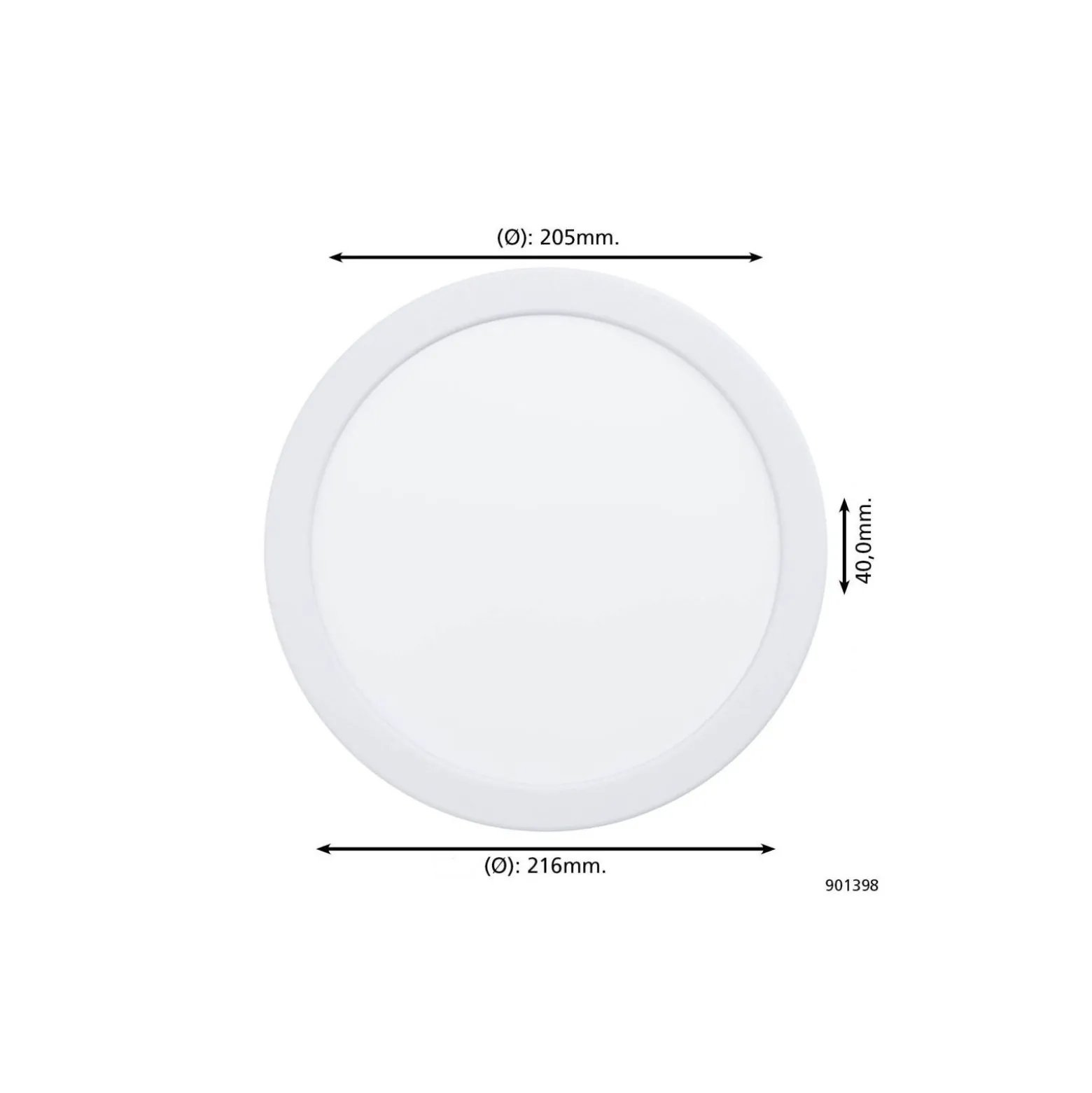Eglo Infälld Spot Fueva 6 Plast Vit 18.5W 2100lm - 827-840-865 CCT