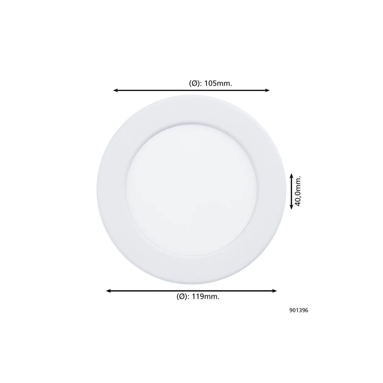Eglo Infälld Spot Fueva 6 Plast Vit 6.3W 720lm - 827-840-865 CCT