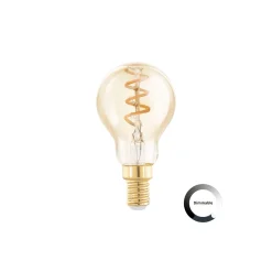Eglo LED Boll E14 Filament Ambar 4W 145lm - 820 Extra Varm Vit | Dimbar - Ersättare 15W