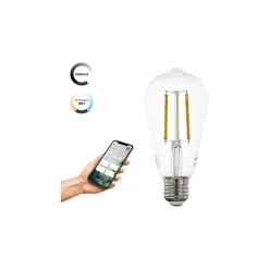 Eglo LED E27 Edison Klar Filament 6W 806lm - 822-865 Justerbar Vit | Zigbee Dimbar- Ersättare 60W