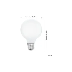 Eglo LED E27 Globe Klar Filament 7.5W 806lm - 830 Varm Vit + RGB | Zigbee Dimbar - Ersättare 60W