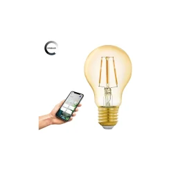 Eglo LED E27 Päron Ambar Filament 4.9W 500lm - 822 Extra Varm Vit | Zigbee Dimbar- Ersättare 40W