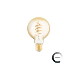 Eglo LED Globe E27 Filament Ambar 4W 245lm - 820 Extra Varm Vit | Dimbar - Ersättare 25W