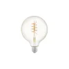 Eglo LED Globe E27 Filament Ambar 4W 270lm - 822 Extra Varm Vit | 3-Stegs Dimbar - Ersättare 25W
