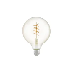 Eglo LED Globe E27 Filament Ambar 4W 270lm - 822 Extra Varm Vit | 3-Stegs Dimbar - Ersättare 25W