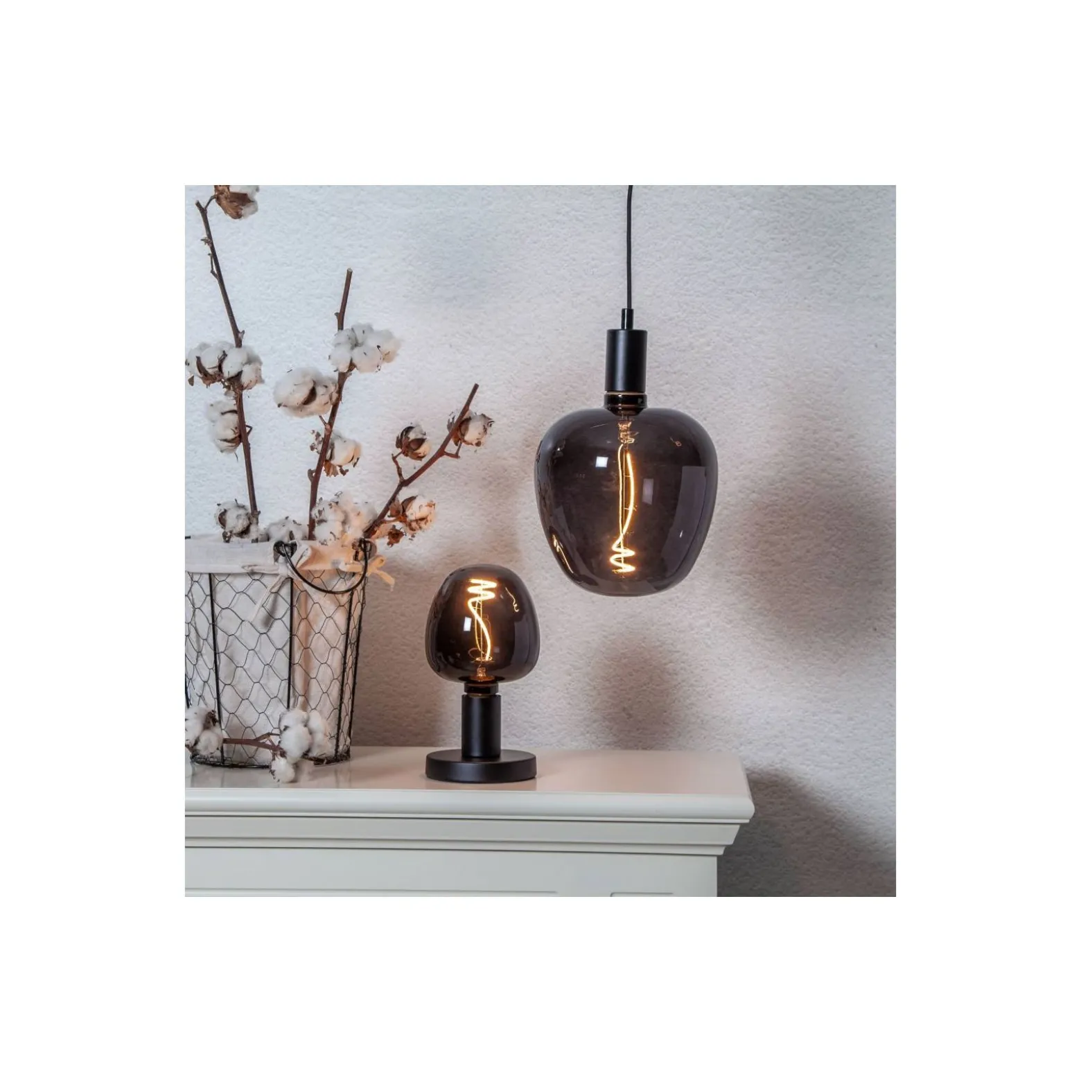 Eglo LED Globe E27 Filament Smokey 4W 40lm - 820 Extra Varm Vit | Dimbar - Ersättare 15W