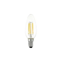 Eglo LED Kronljus E14 Filament Klar 4.5W 470lm - 827 Extra Varm Vit | Dimbar - Ersättare 40W