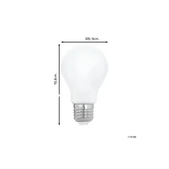 Eglo LED Päron E27 Matt 4.5W 470lm - 830 Varm Vit | Ersättare 40W