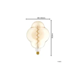 Eglo LED Special E27 Filament Ambar 4W 200lm - 820 Extra Varm Vit | Dimbar - Ersättare 25W