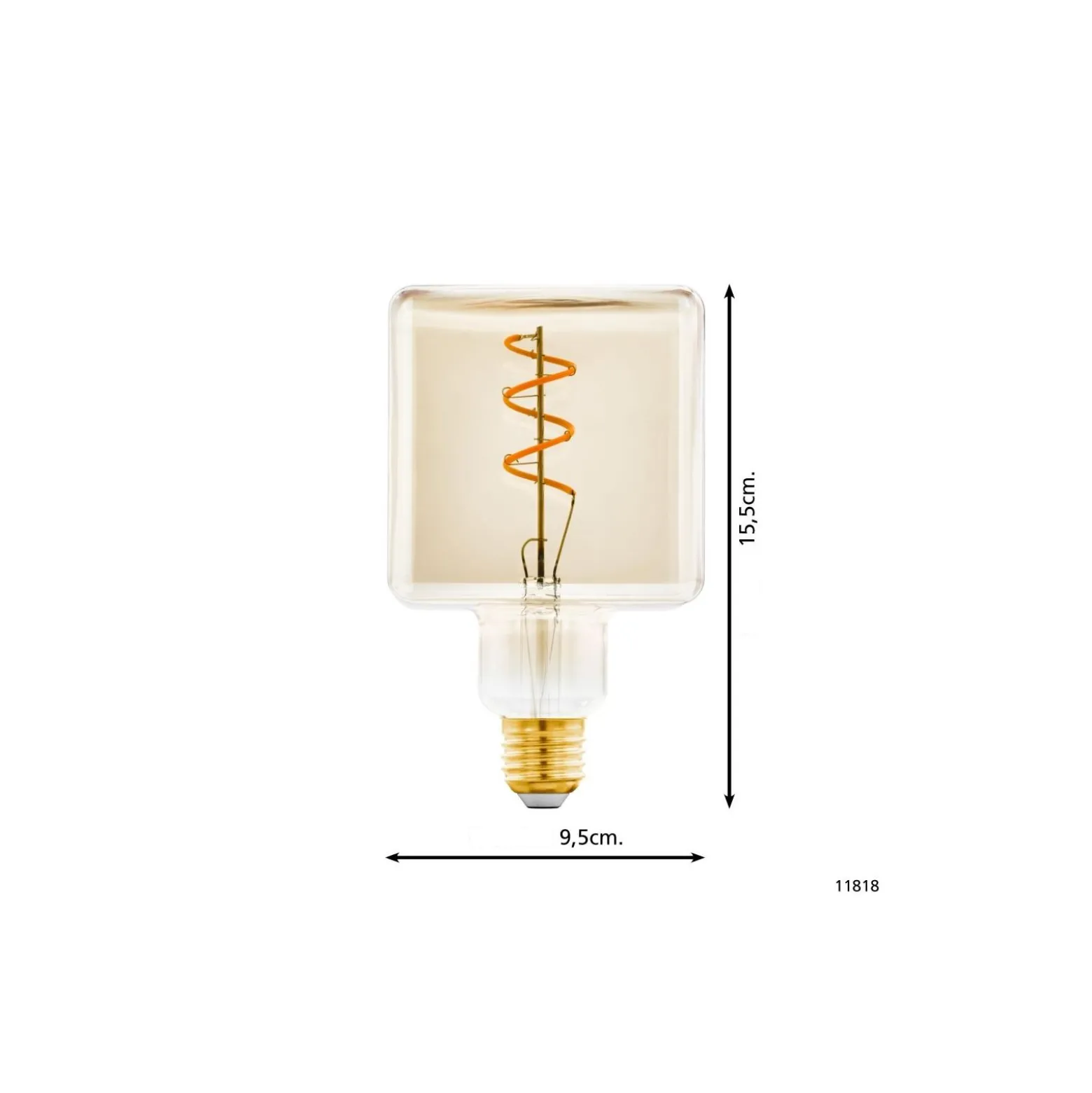 Eglo LED Special E27 Filament Ambar 4W 180lm - 816 Extra Varm Vit | Dimbar - Ersättare 15W