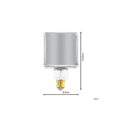 Eglo LED Special E27 Filament Smokey 4W 50lm - 817 Extra Varm Vit | Dimbar - Ersättare 15W