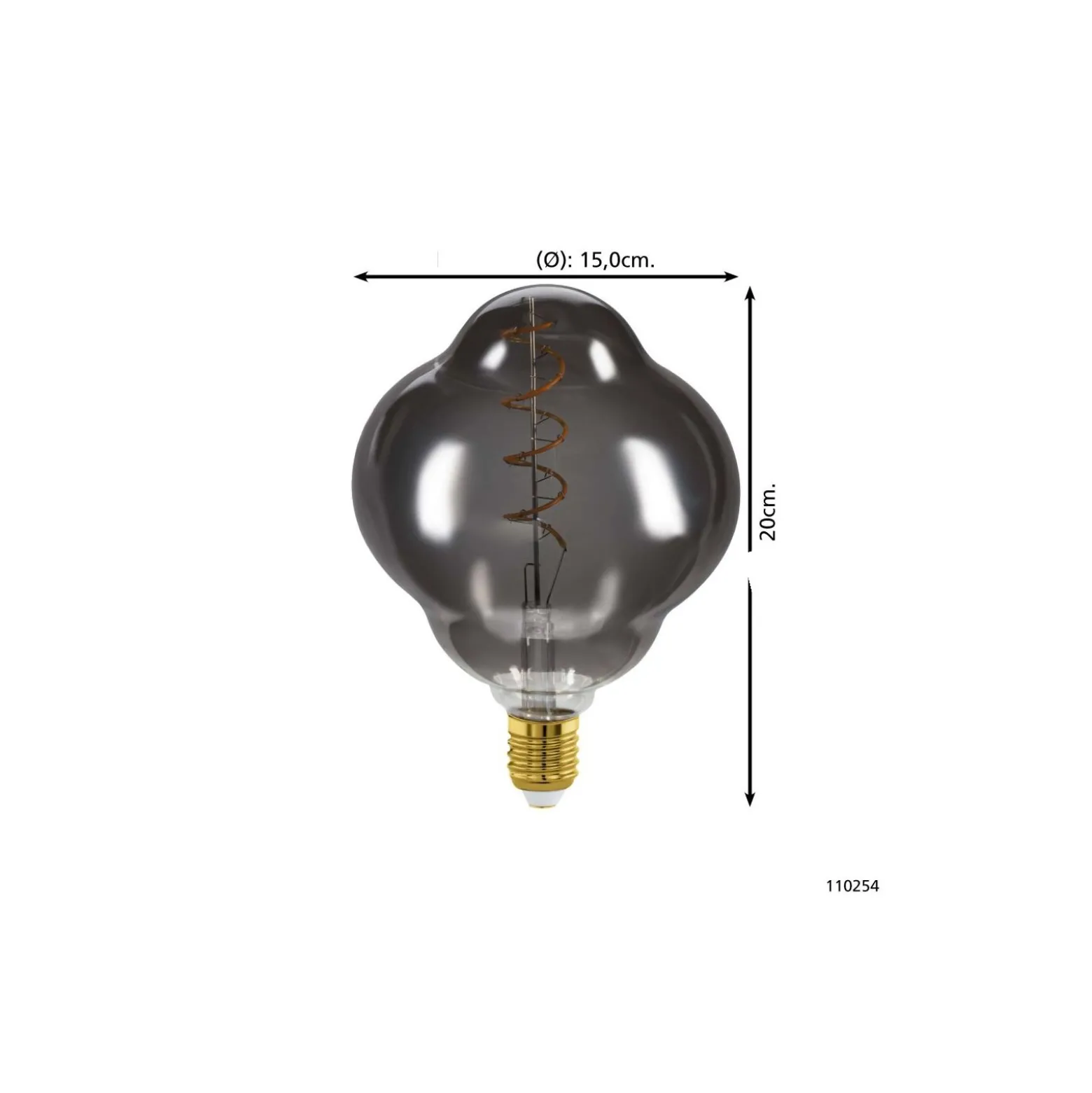 Eglo LED Special E27 Filament Smokey 4W 110lm - 820 Extra Varm Vit | Dimbar - Ersättare 15W