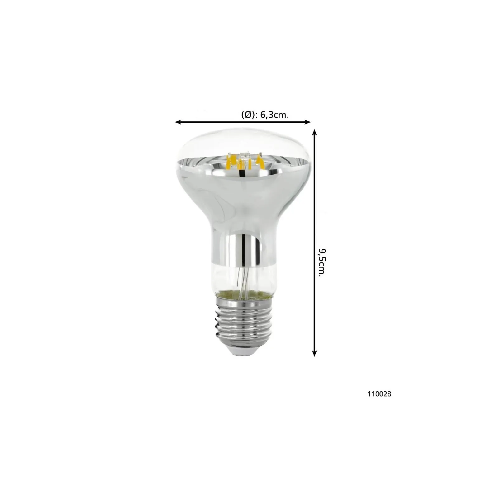Eglo LED Spot E27 R63 5.5W 470lm 120D - 827 Extra Varm Vit | Dimbar - Ersättare 60W