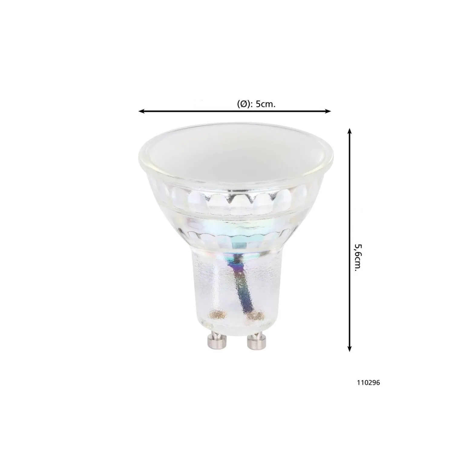 Eglo LED Spot GU10 PAR16 5.8W 500lm 360D - 840 Kallvit | Dimbar - Ersättare 42W