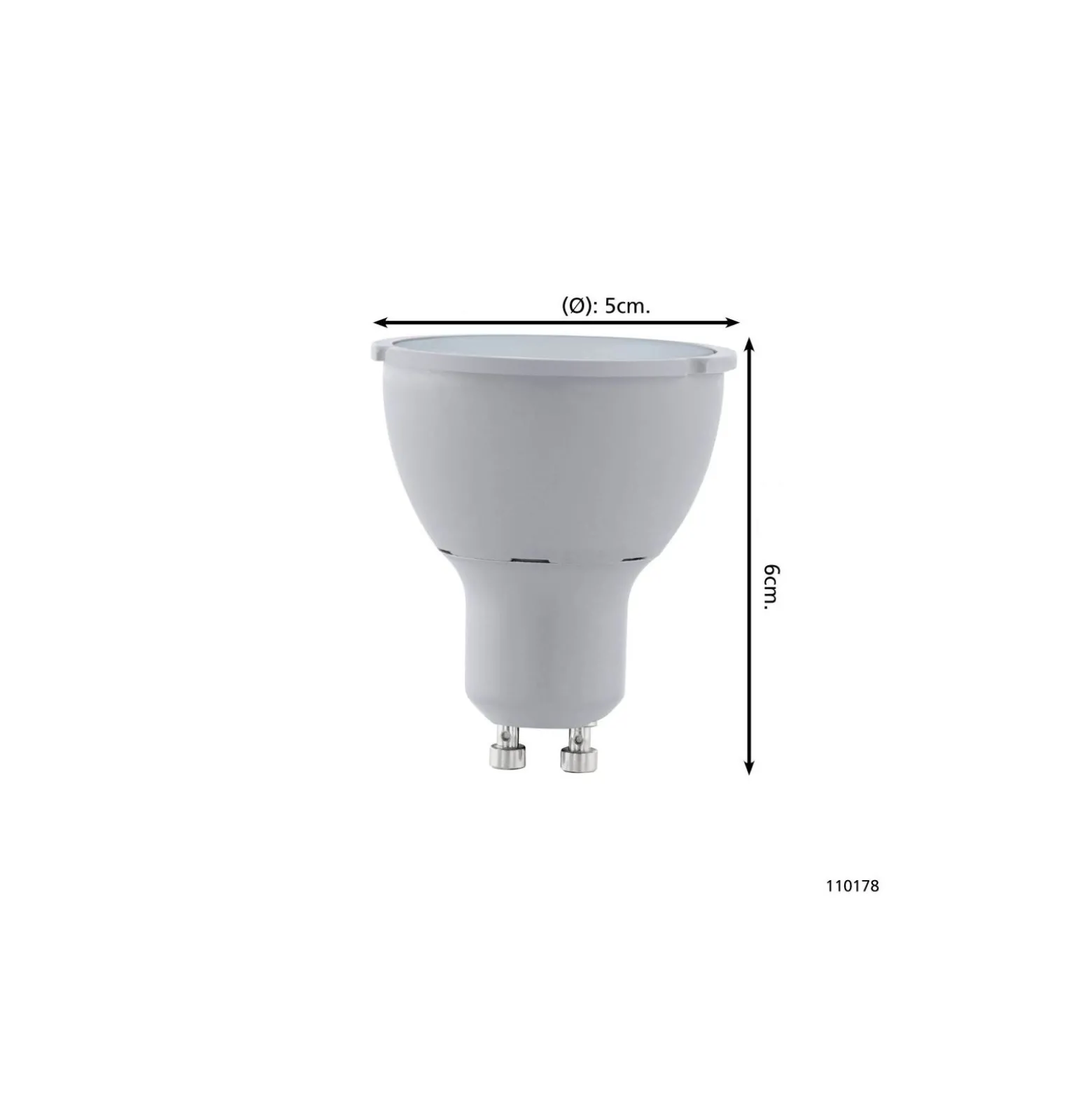 Eglo LED Spot GU10 PAR16 3.4W 400lm 38D - 830 Varm Vit | 3-Stegs Dimbar - Ersättare 57W