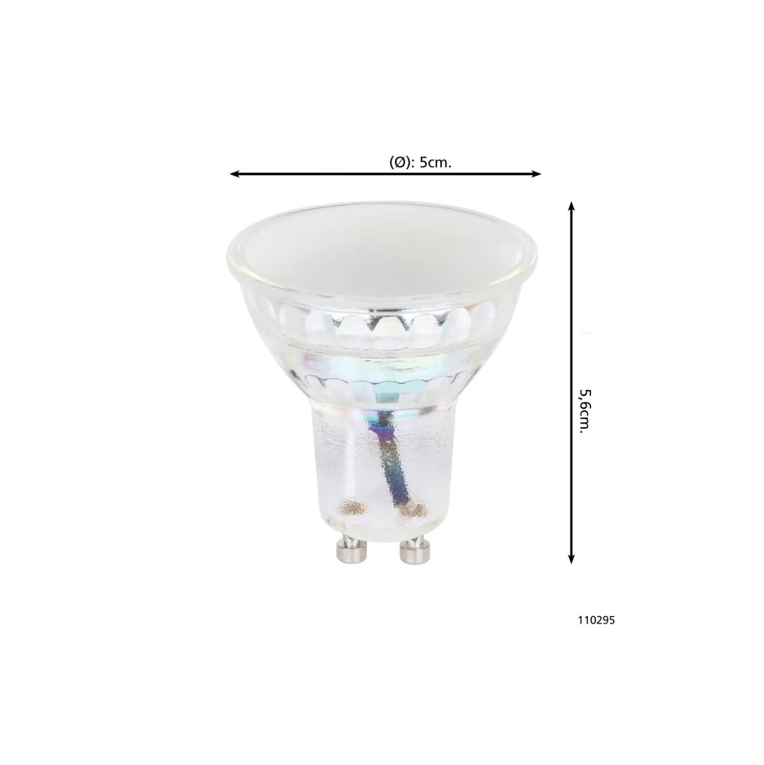 Eglo LED Spot GU10 PAR16 5.8W 500lm 360D - 830 Varm Vit | Dimbar - Ersättare 42W