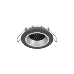 Eglo LED Spot Yebra-Z Plast Svart Silver 4.9W 490lm - 827-865 Justerbar Vit + RGB | 87mm - Utskärning 68mm - IP20 - Zigbee Dimbar