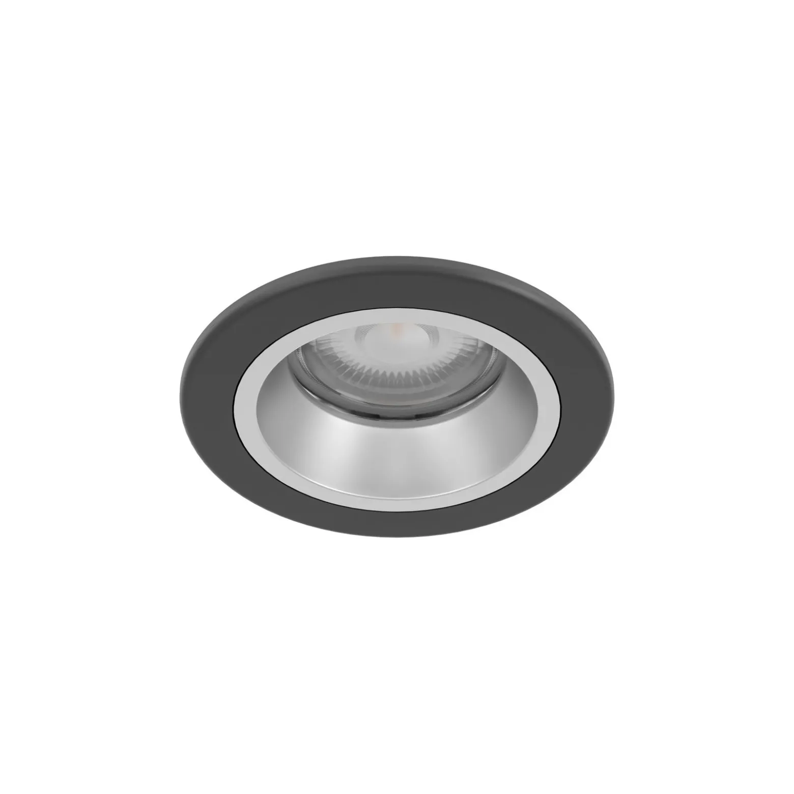 Eglo LED Spot Yebra-Z Plast Svart Silver 4.9W 490lm - 827-865 Justerbar Vit + RGB | 87mm - Utskärning 68mm - IP20 - Zigbee Dimbar