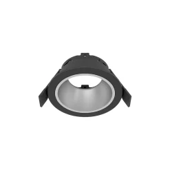 Eglo LED Spot Yebra-Z Plast Svart Silver 4.9W 490lm - 827-865 Justerbar Vit + RGB | 87mm - Utskärning 68mm - IP20 - Zigbee Dimbar