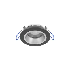 Eglo LED Spot Yebra-Z Plast Svart Silver 4.9W 490lm - 827-865 Justerbar Vit + RGB | 87mm - Utskärning 68mm - IP20 - Zigbee Dimbar
