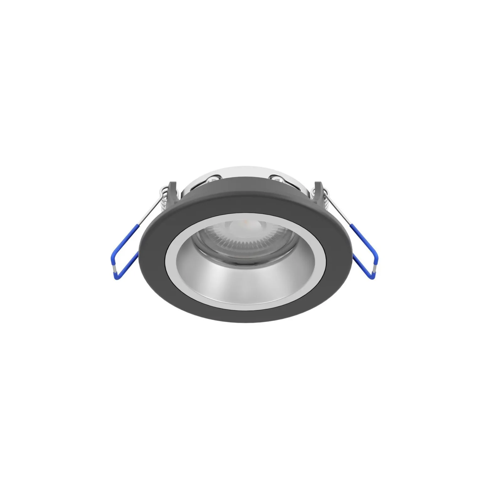 Eglo LED Spot Yebra-Z Plast Svart Silver 4.9W 490lm - 827-865 Justerbar Vit + RGB | 87mm - Utskärning 68mm - IP20 - Zigbee Dimbar